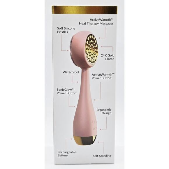 Pmd Clean Pro Smart Facial Cleansing Device With 24K Gold Plated Therapy Massage - Picture 2 of 4